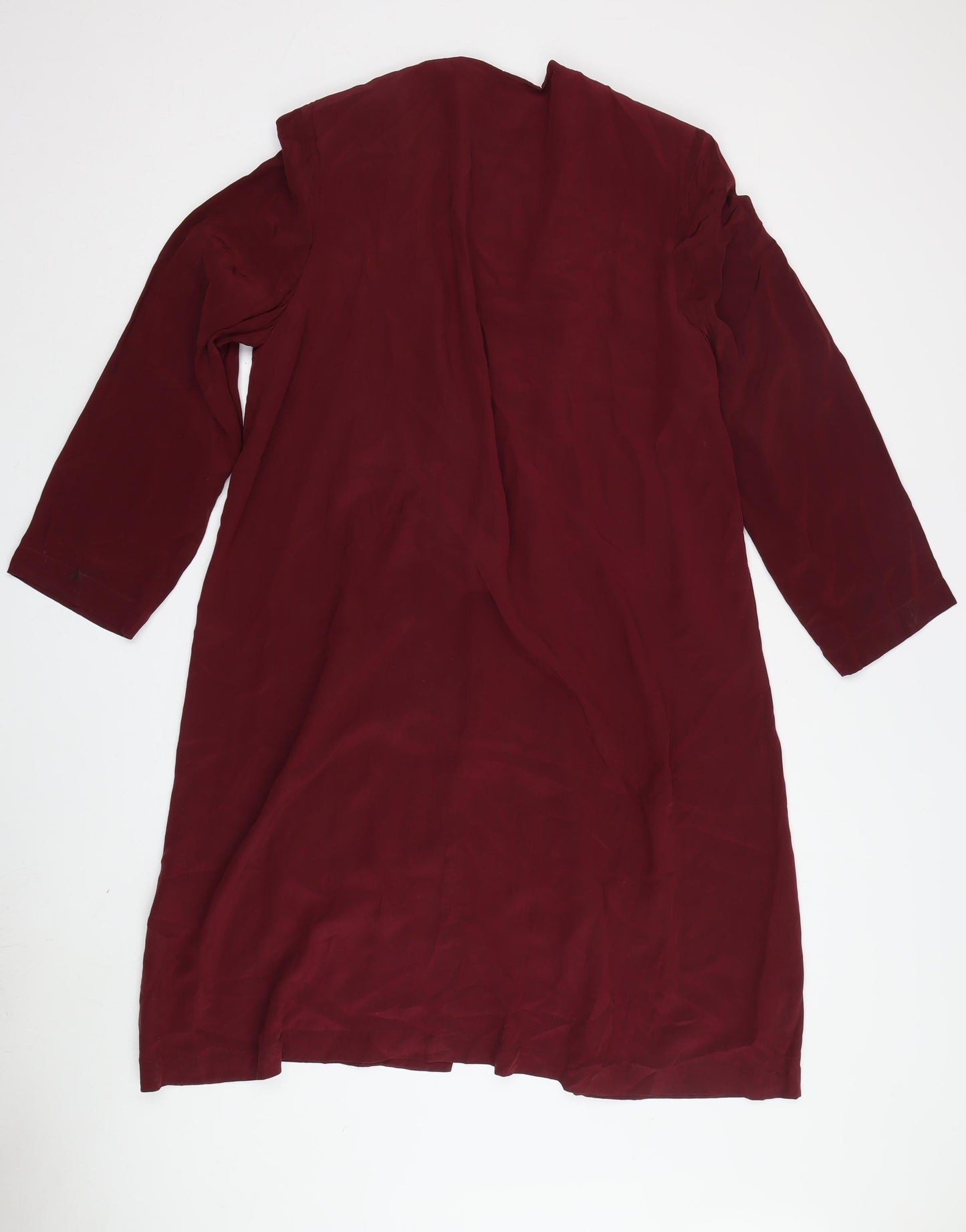 Jeff Banks Women's Red Long Silk Jacket Size 8