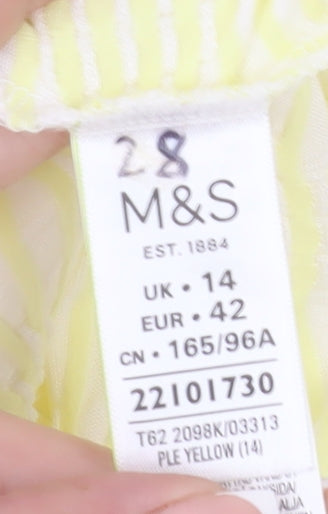 Marks and Spencer Women's Yellow Geometric Tank