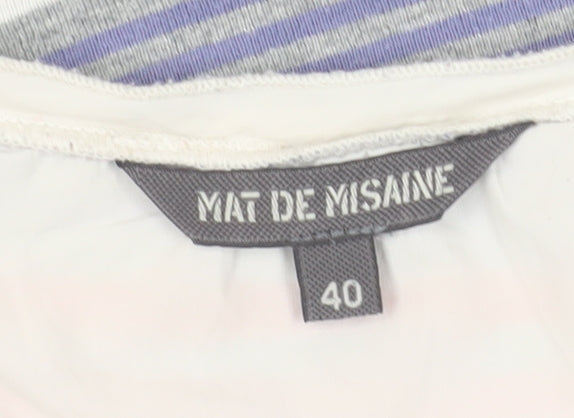 Womens UK Size 12 Mat de Misaine Multicoloured Cotton T-Shirt