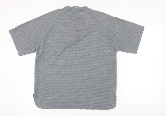 Karrimor Men's Grey Striped T-Shirt V-Neck Size L