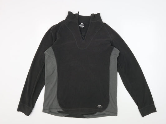 Trespass Men's Black XL Fleece Outdoor Top 1/2 Zip
