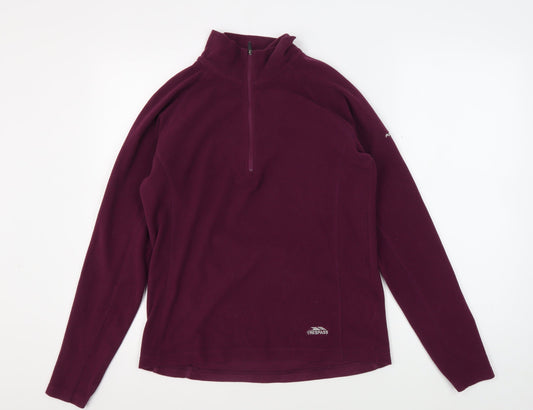 Trespass Women's Purple Fleece Pullover Sweatshirt Size L