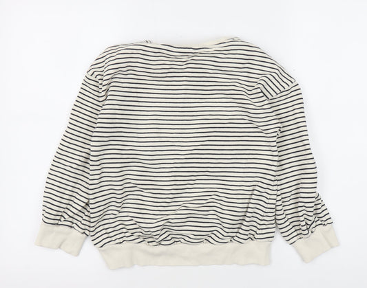 Next Girls Striped Cherry Sweatshirt, Multicoloured, 10Y