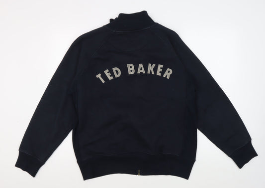 Ted Baker Men's Black Basic Jacket - Stand-Up Collar, M