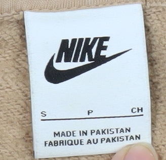 Nike Beige Pullover Hoodie S - Unisex Adults