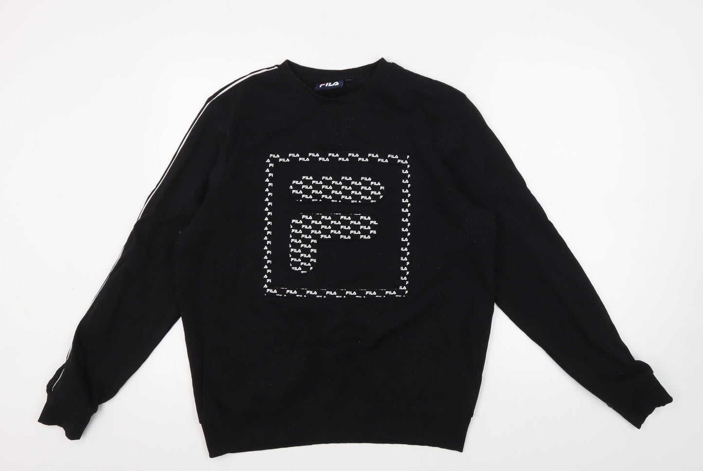 FILA Men's Black Pullover Sweatshirt M Graphic