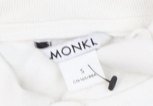 Monki Women's White Cotton Polo Shirt, Size S