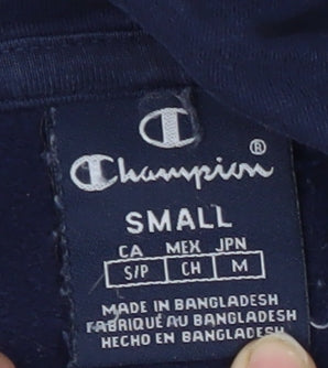 Champion Men's Blue Logo Hoodie S Pullover