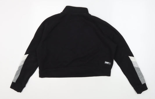 Puma Women's Black XS 1/4 Zip Sweatshirt Pullover