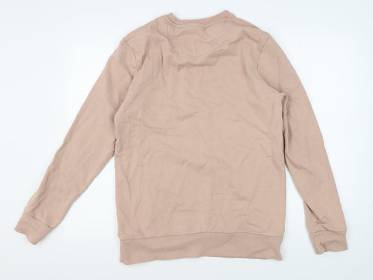 Next Beige Men's Sweatshirt, Medium, Graphic College Style