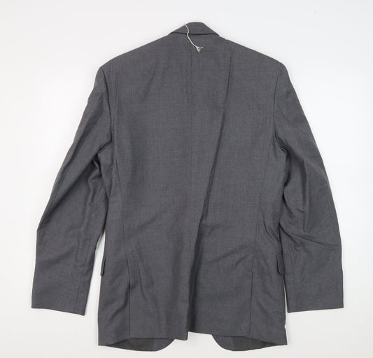 Centaur Men's Grey Blazer, Size 36 Regular, Two-Button