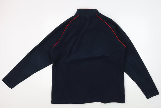 England Rugby Men's Blue 1/4 Zip Sweatshirt L