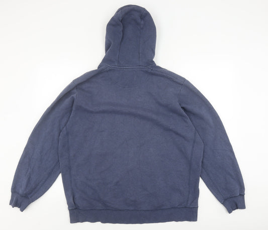 Adidas Men's XL Blue Pullover Hoodie with Logo