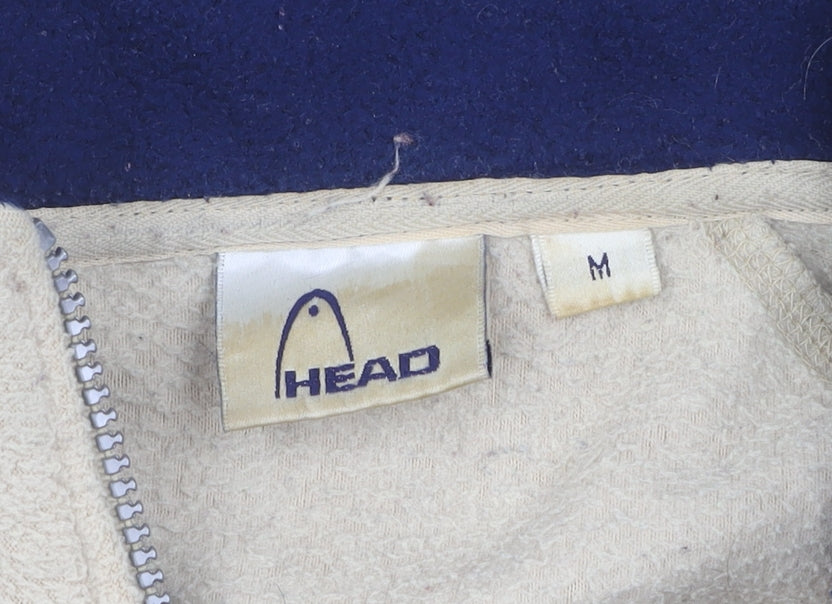 Head Men's Beige Fleece Jacket M Casual Full Zip