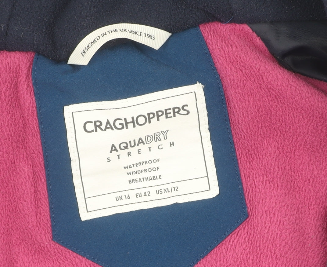 Craghoppers Blue Unisex Waterproof Jacket Size 42