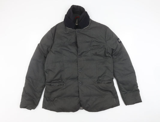 Armani Jeans Men's Grey Puffer Jacket - L, Autumn/Winter Essential