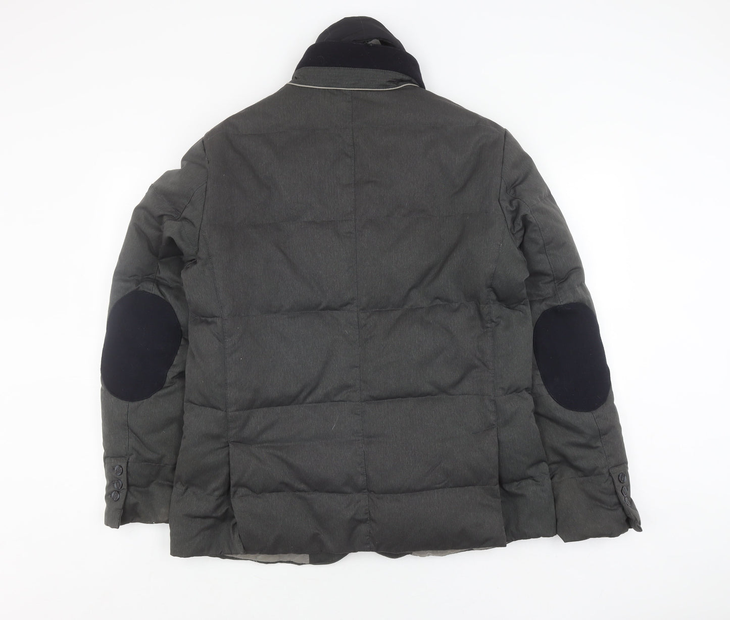 Armani Jeans Men's Grey Puffer Jacket - L, Autumn/Winter Essential