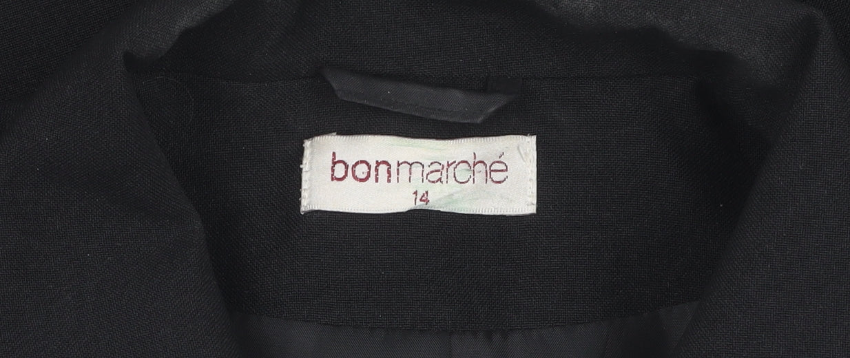 Bonmarché Women's Black Full Zip Jacket Size 14