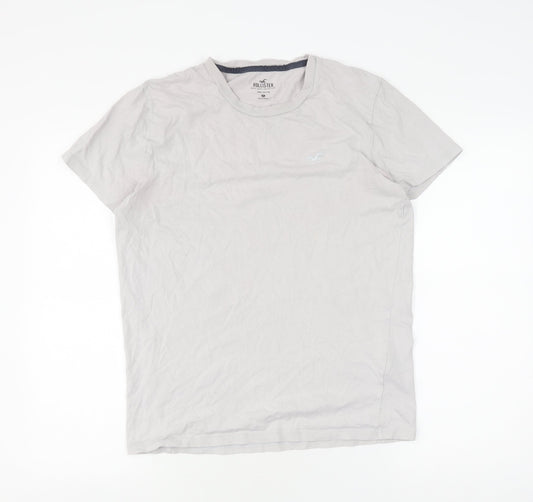 Hollister Men's White Crew Neck T-Shirt S