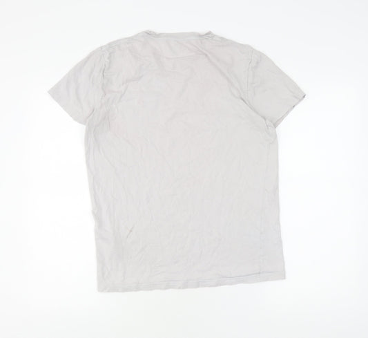 Hollister Men's White Crew Neck T-Shirt S