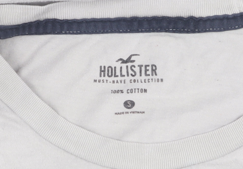 Hollister Men's White Crew Neck T-Shirt S