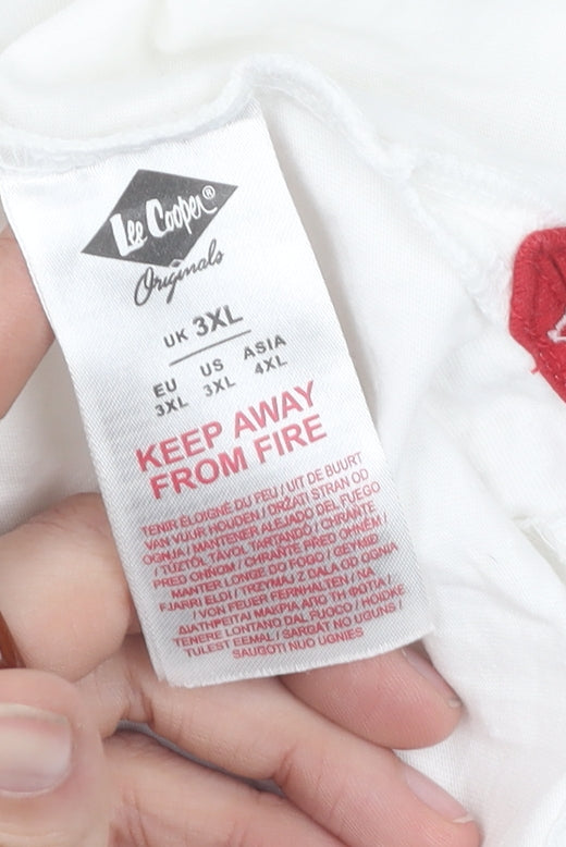 Additional view of Lee Cooper Men's White 3XL T-Shirt