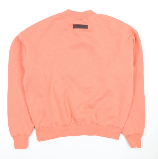 Essentials Women's Orange Logo Sweatshirt Size 10
