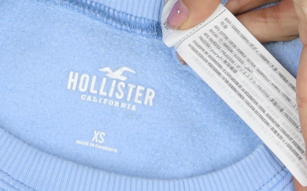 Hollister Women's Blue Pullover Sweatshirt XS
