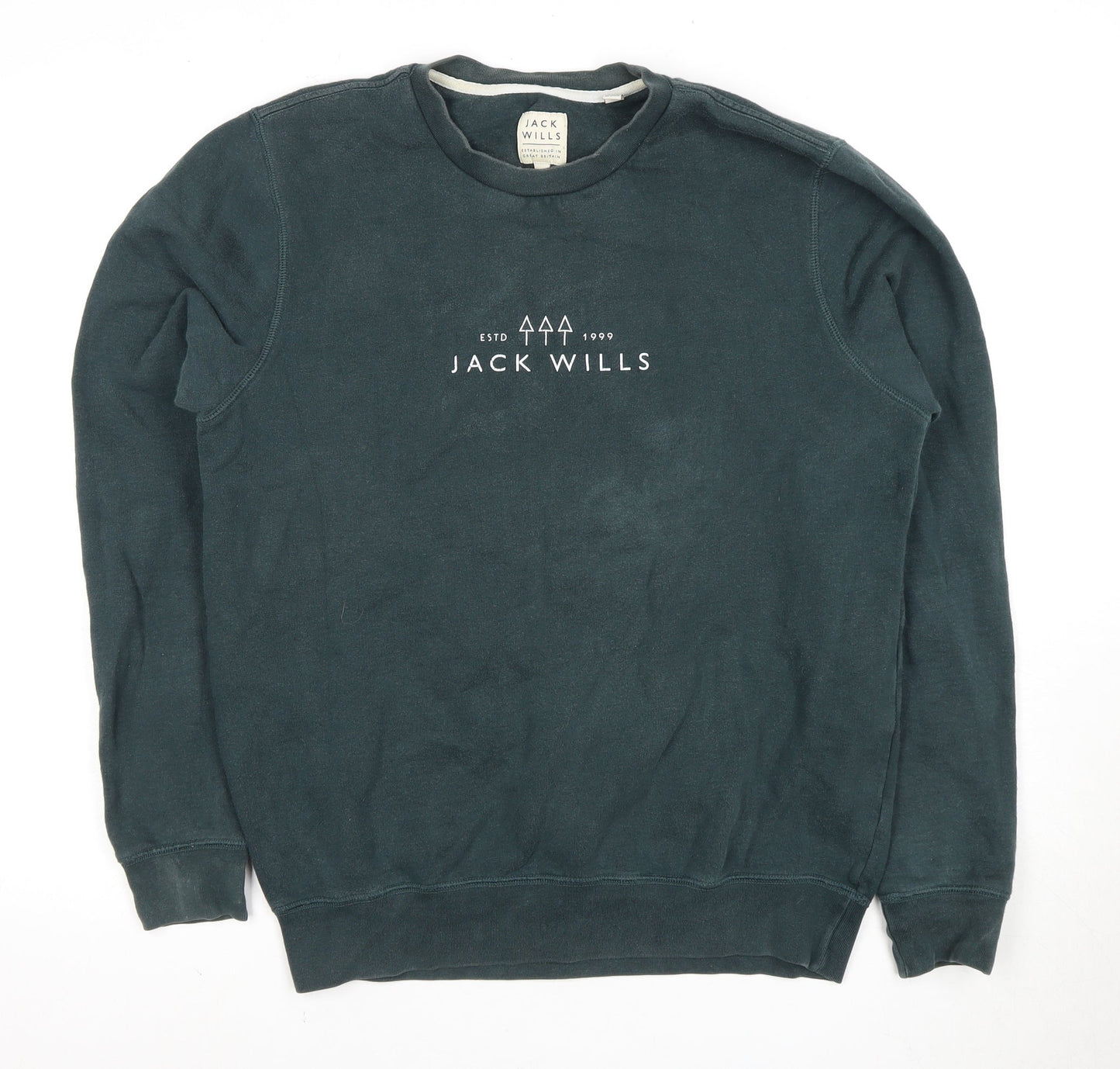 Jack Wills Unisex Green Pullover Sweatshirt L