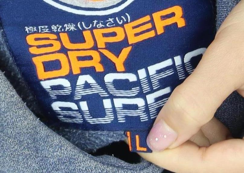 Superdry Men’s Blue Pullover Hoodie L