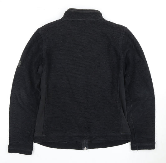 Mens UK M Regular WeirdFish Black Full Zip Sweatshirt