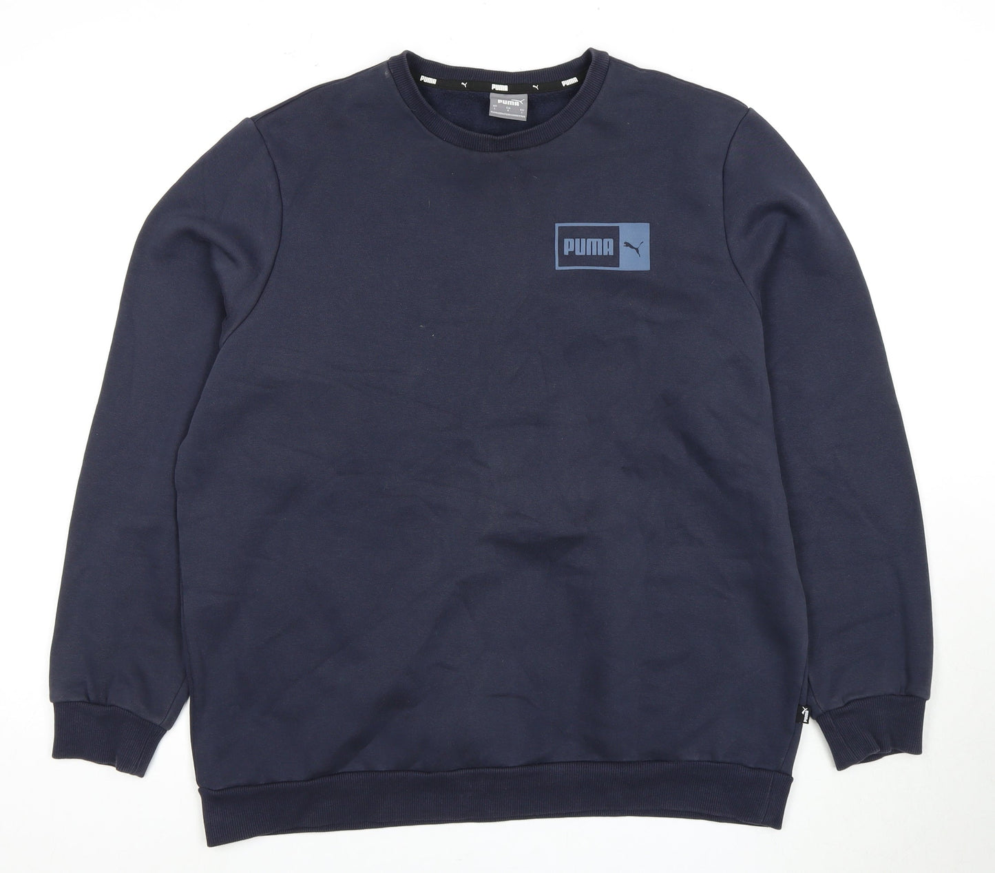 Puma Men's Blue Pullover Sweatshirt L - Comfort & Style