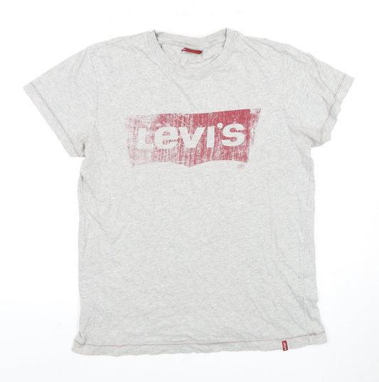 Levi's Men's Grey Logo T-Shirt Size S