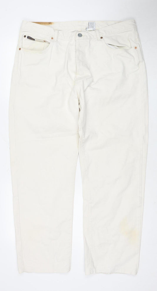 Calvin Klein Men's Ivory Jeans Size 38