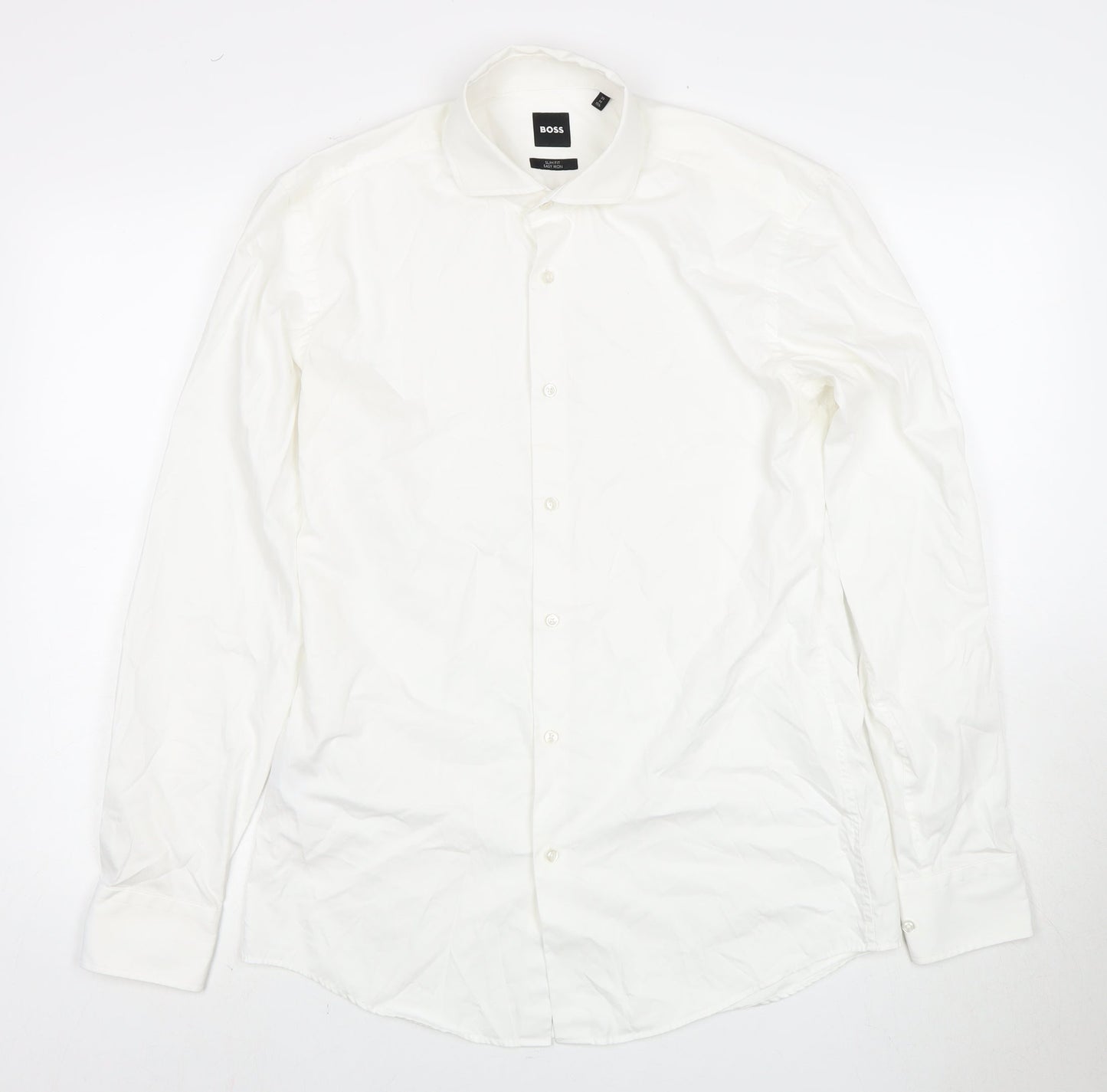Boss Men's White Cotton Dress Shirt M