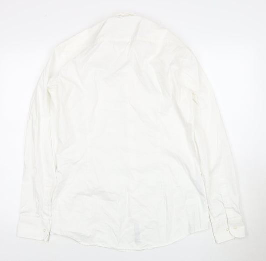 Boss Men's White Cotton Dress Shirt M