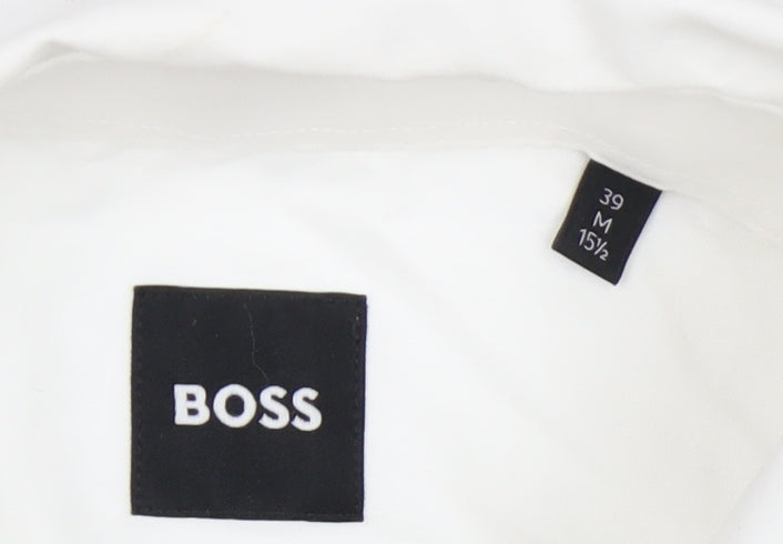 Boss Men's White Cotton Dress Shirt M