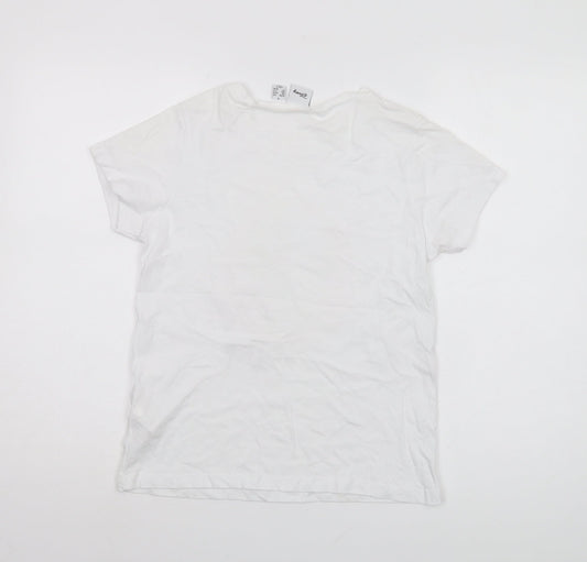 Disney White Sequin Chip T-Shirt for Unisex Adults