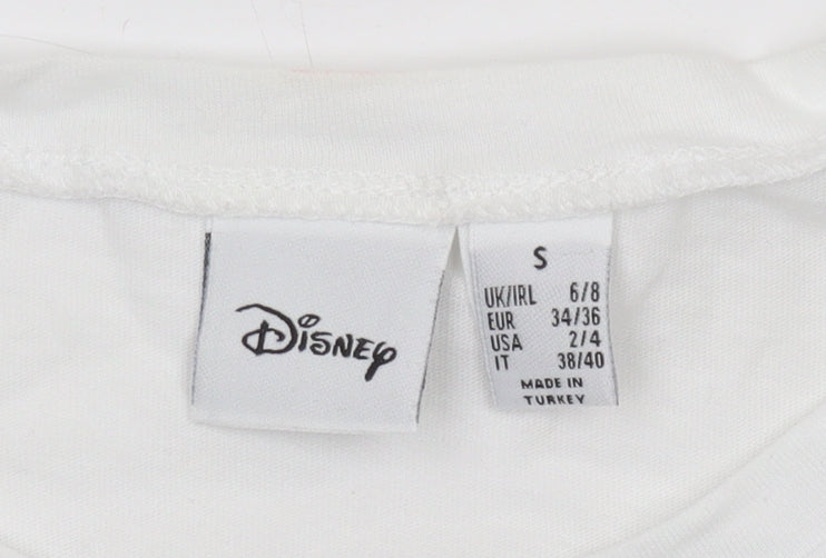 Disney White Sequin Chip T-Shirt for Unisex Adults