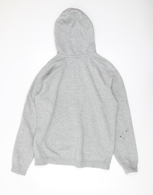 Nike Men's Grey Pullover Hoodie M with Logo