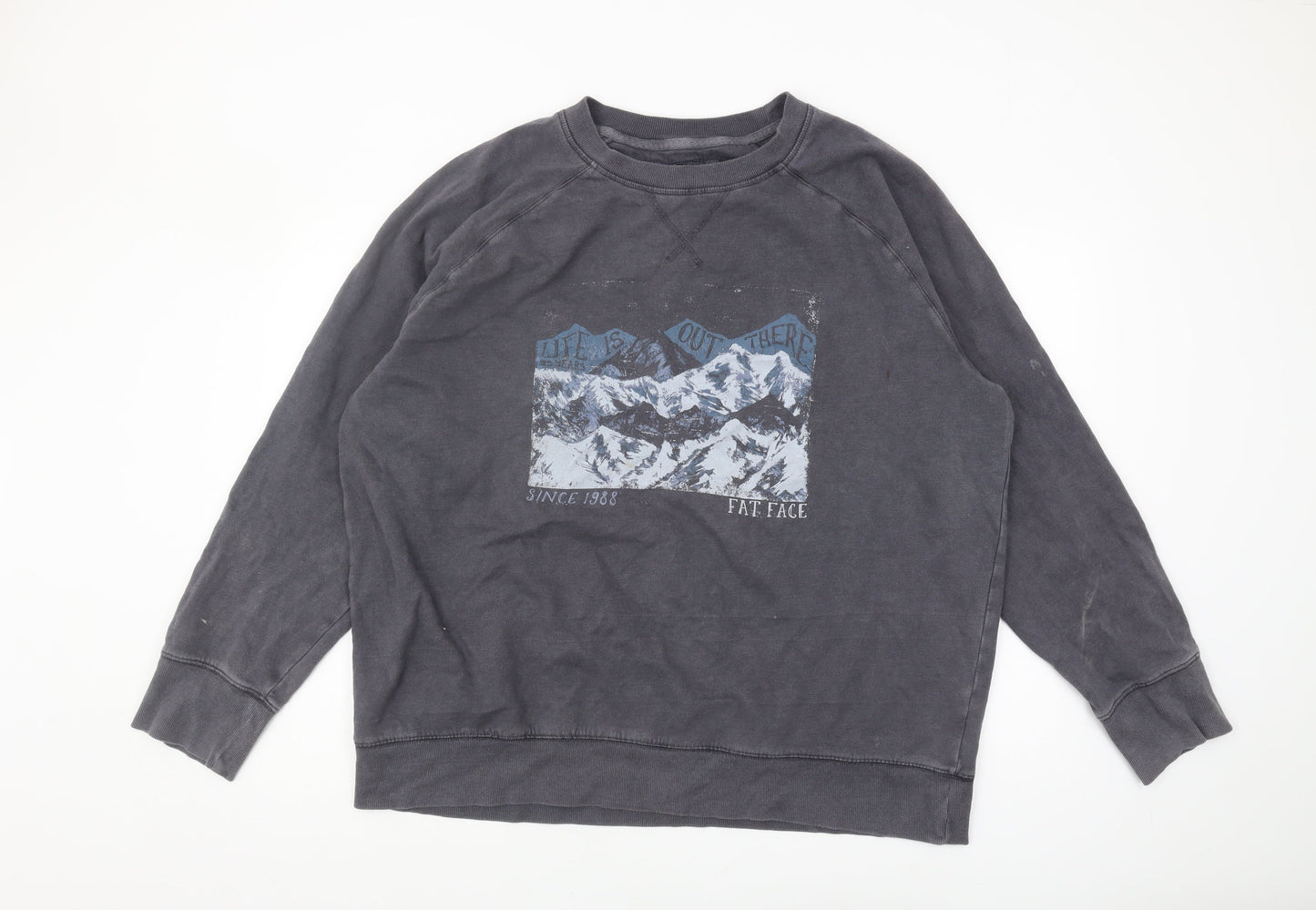 Fat Face Men's Grey Pullover Sweatshirt 2XL