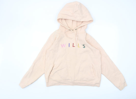 Jack Wills Women's Beige Hoodie UK 14 - Stylish & Comfy
