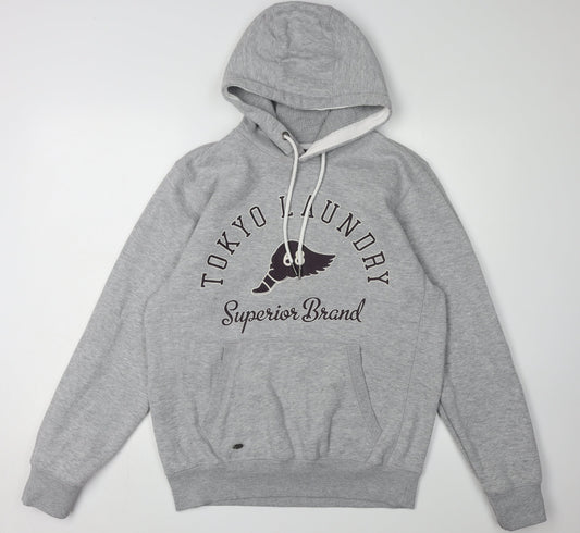 Tokyo Laundry Men's Grey Pullover Hoodie, Size M