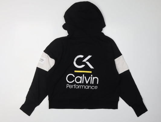 Calvin Klein Women's Black Full Zip Hoodie Size S