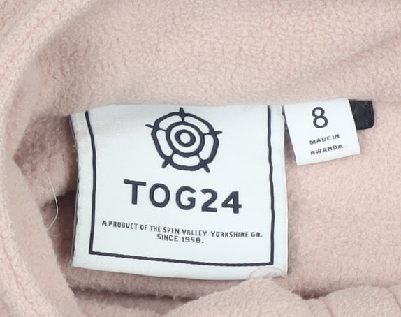 TOG24 Women's Beige Fleece Pullover Hoodie, Size 8