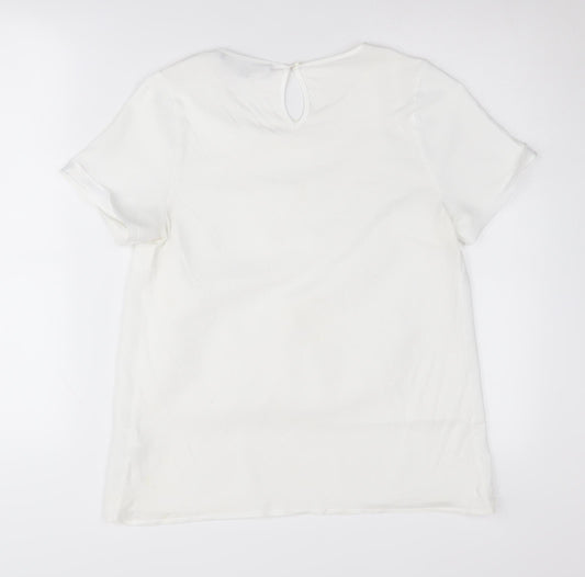 French Connection Women's White XS T-Shirt Classic Fit