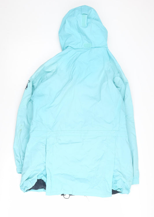 Jack Murphy Women's Blue Hooded Rain Coat Size 18