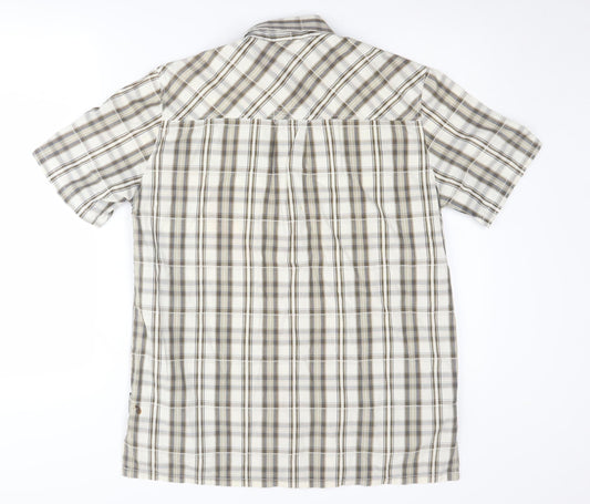 Trespass Men's Beige Plaid Short Sleeve Casual Shirt S