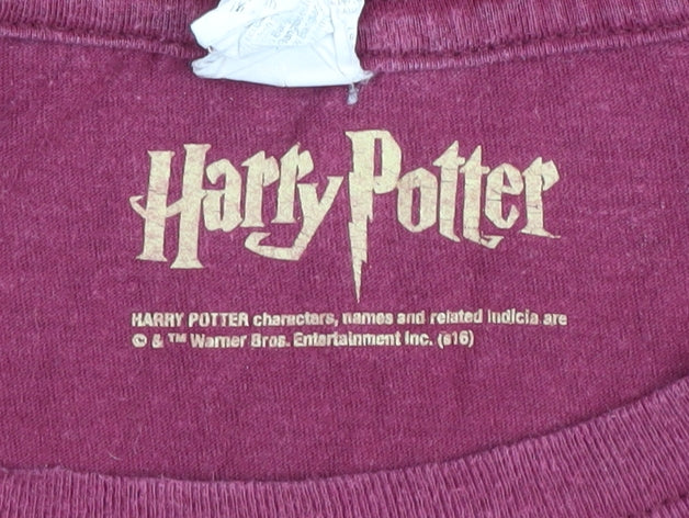Mens UK Size M Harry Potter Red Cotton T-Shirt