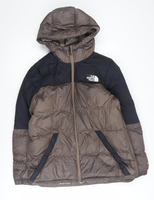 The North Face Women's L Brown Black Puffer Jacket